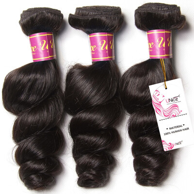 

UNice 8A Brazilian Hair Loose Wave 3 Bundles 100 Virgin Human Hair Extensions
