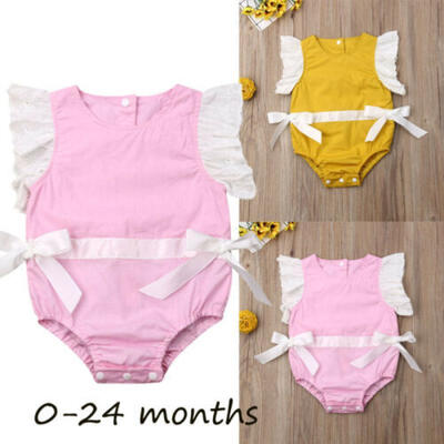 

Summer Newborn Infant Baby Girls Lace Clothes Romper Outfits Jumpsuit Bodysuit
