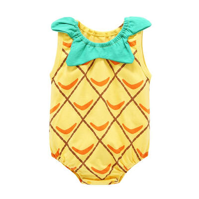 

Newborn Boy Girl Sleeveless Rompers Print Jumpsuit Baby Bottoming Underwear