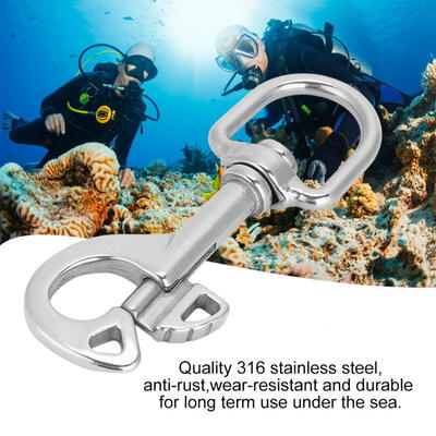 

Greensen 95mm 316 Stainless Steel Hook Swivel Snap Bolt Kit Scuba Diving Accessory