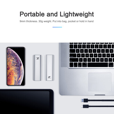 

Netac 2TB Type-c USB 31 Mobile Solid State Disk Z Slim Portable SSD 30g Aluminium Alloy Shockproof Disk Gen1 High Speed