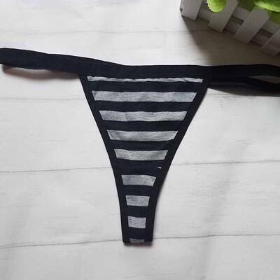 

Women Low Waist Briefs Sexy Fashion Thong Comfortable Underwear Striped Lingerie