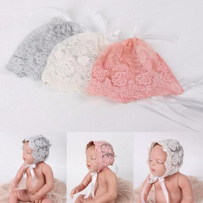 

Fashion Newest Cute Infant Newborn Baby Boys Girls Floral Lace Hat Photography Props HOT
