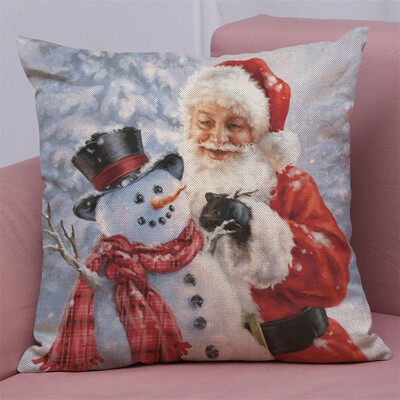 

Tailored New Christmas Cotton Linen Pillow Case Sofa Cushion Cover Home Decor
