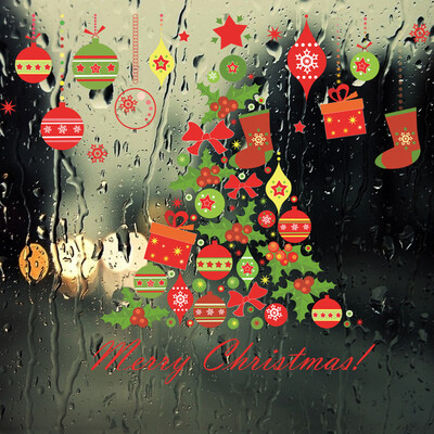 

Gobestart 2018 Merry Christmas Household Room Wall Sticker Mural Decor Decal Removable