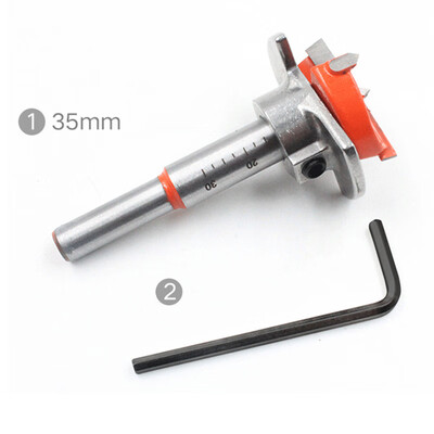 

35mm Adjustable Woodworking Cabinet Hinge Open Hole Saw Drill Bit Tool Allen Key