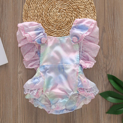 

01 Girl Cotton Printed Color Romper