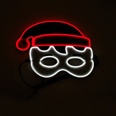

YIWULAChristmas Version Music Led Sound Reactive Light Up LED Mask Adjustable Mask Toy