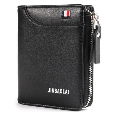 

Mens Wallet Leisure Business Coin Purse Short Wallet Zipper Fold Wallet For Men