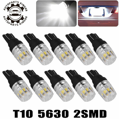 

10x Super White T10 LED High Power Dome Map License Light Bulbs W5W 168 194 2825
