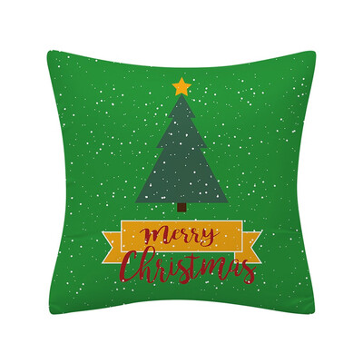 

Tailored Christmas Pillow Case Glitter Polyester Sofa Throw Cushion Cover Home Decor