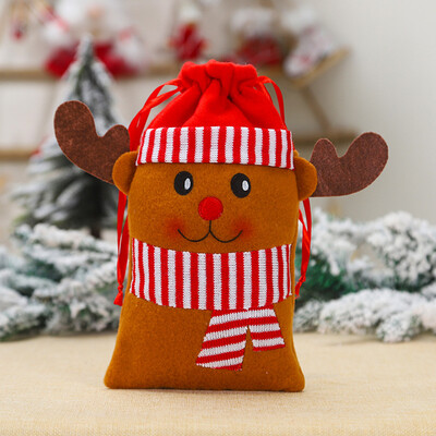 

Gobestart 1PC Christmas Gift Storage Bag Drawstring Candy Toy Pouches Xmas Decoration