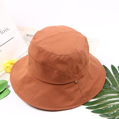 

Spring&summer new fisherman Hat Korean wave Hat women casual Joker Sun Hat mens metal pendant basin Hat couple Hat