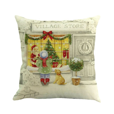 

Siaonvr Christmas Pillow Cover Pillowcases Decorative Sofa Cushion Cover 45x45cm