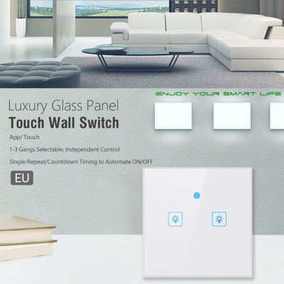 

〖Follure〗EU Smart WiFi Two Button Switch Switch For Amazon AlexaGoogle Home App Control