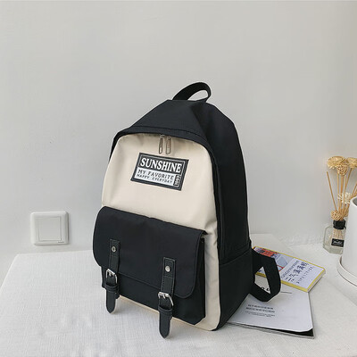 

Ins bag girl Korean version of high school students simple Bai-Sen Department junior high school girls rucksack backpack backpack