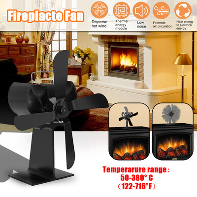 

4 Blades Home Fireplace Fan Efficient Heat Distribution Fans