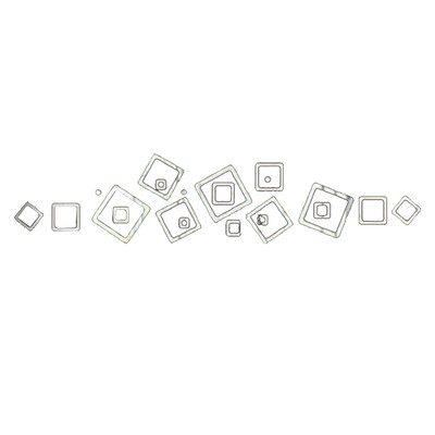

21pcs Set 3D Square Combination Mirror Sticker Acrylic DIY Mirrored Decals Removable Home Room Decoration Wallpaper