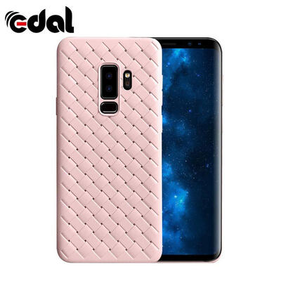 

For Samsung Galaxy S9 Super Soft Phone Case Luxury Grid Weaving Cases For Galaxy S9 Plus Cover Silicone Accessories