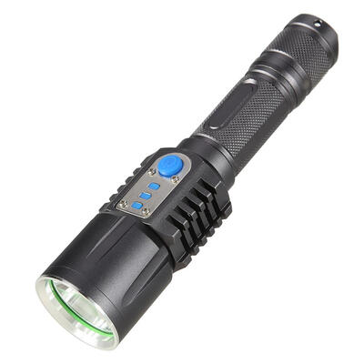

Aluminum Alloy L2 LED Flashlight USB Charging Torch Power Display Work Lamp