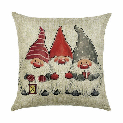 

Tailored Christmas Pillow Case Santa Cotton Linen Sofa Car Throw Cushion Cover Home Decor
