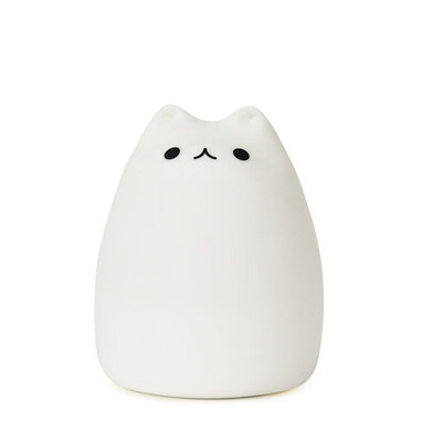 

3 Colors Cat USB LED Children Animal Night Light Silicone Soft Cartoon Baby Nursery Lamp Breathing LED Night Light