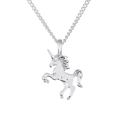 

Unicorn Horses Pendant Necklace Charm Clavicle Chain Jewelry Gift