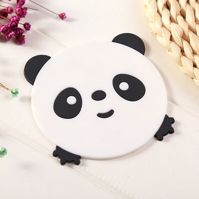 

Toponeto 2Pcs Cartoon Coasters Silicone Placemat Cushion Mug Tableware Cup Tea Pad Mat