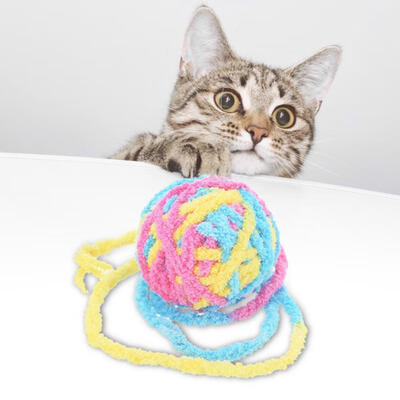 

Greensen Cotton Rope Toy Colorful Woven Cotton Puppy Chew Toy Interactive Balls for Dogs&Cats