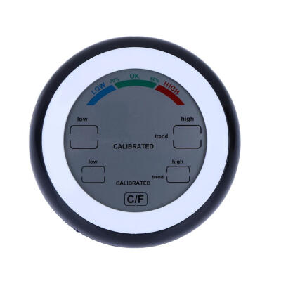 

Touch Screen Thermometer Indoor Round Digital Temperature Hygrometer