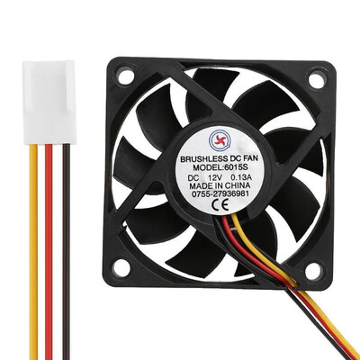 

Computer 6015S DC 12V 013A Cooler Fan 60x60x15mm Low Noise Cooling Fan