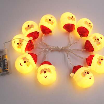 

〖Follure〗Christmas 10 LED String Light Snowman Santa Claus Fairy Light Party Home Decor