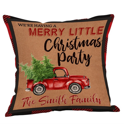 Siaonvr Merry Christmas Pillow Cases Cotton Linen Sofa Cushion Cover Home Decor