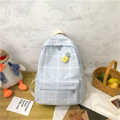 

Tailored Large Capacity Solid Color Waterproof Nylon Casual Backpack School Bag