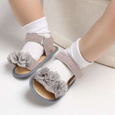 

Newborn Kid Baby Girl Flower Sandals Summer Casual Crib Shoes First Prewalker