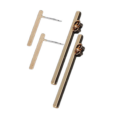 

Simple Minimalist Wind Earrings Geometric Word Long Post Hanging Earrings
