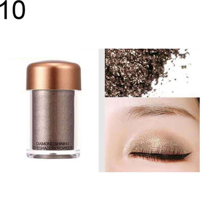 

12 Colors Shiny Eyeshadow Powder Glitter Pigment Makeup Brightening Highlighter