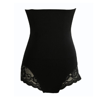 

Sexy Women Shape Control Briefs Lace Cut Out Postpartum Slim Seamless Body Shaper BlackBeige