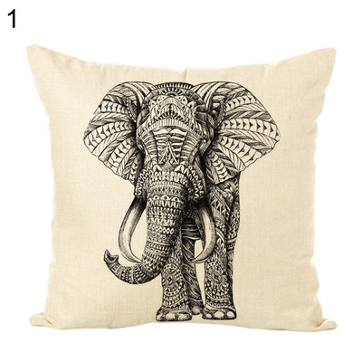 

45x45cm Cartoon Elephant Throw Pillow Case Cushion Cover Sofa Bed Car Home Decor