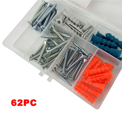 

〖Follure〗Screw&Wall Anchor Assortment Kit Plastic Expansion Pipes&Screws