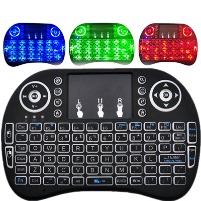 

24GHz Wireless QWERTY Keyboard with Touchpad Mouse - ENGLISH BLACK