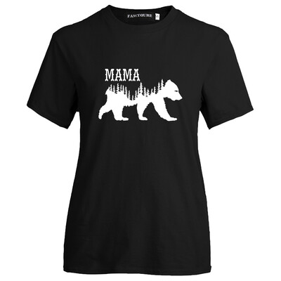 

2019 New Fashion Unisex Thanksgiving Day Mama Bear T Shirt Mothers Gift Printed Short Sleeve Graphic Tee Tops