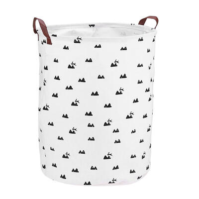 

Simple Folding Canvas Large Laundry Basket Dirty Clothes Toy Storage Bucket