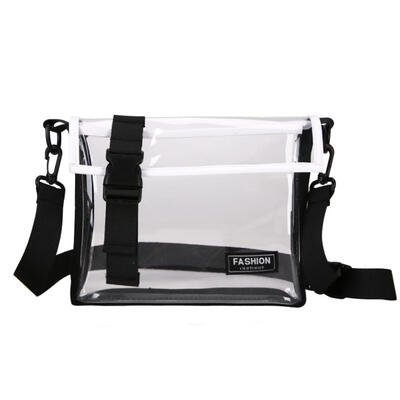 

Transparent PVC Shoulder Messenger Bag Unisex Square Casual Crossbody Bags