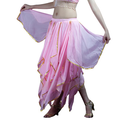 

Roseonmyhand Women Sequin Side Split Skirt Chiffon Belly Dance Performance Skirt