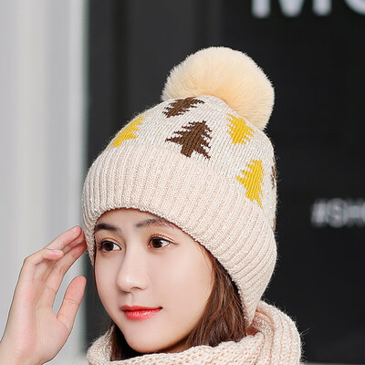 

Hat Womens winter Korean fashion all kinds of plush warm autumn&winter cycling womens sweet&lovely knitting wool hat