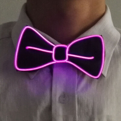 

New Hot Men LED Wire Necktie Bowtie Luminous Flashing Light Up Bow Tie For Club Party Wedding Halloween