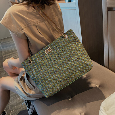 

Advanced sense bag handbags new 2019 fashion big bag foreign gas Messenger bag wild ins chain shoulder bag