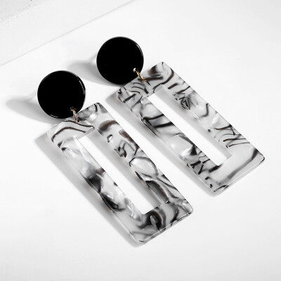 

Womens Earrings Korean Style Metal Geometry Acrylic Vintage Drop Long Earrings Fashion Jewelry Winter 2019 Accesorios Mujer