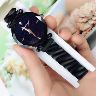 

Starry Sky Female Wrist Watch Analogue Quartz Wristwatch Bracelet Magnetic Mesh Band for Ladies